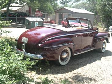 46 Ford coupe convertible. Riley's Tavern Classic Car Day. Hunter, Texas