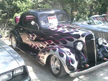 Flamed 38 Chevy 2 Door Coupe. Riley's'Tavern Hunter, Texas